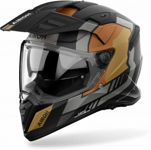Шлем Airoh bandit horn enduro, Grey Matt/Gold
