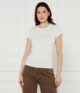 Футболка с рисунком «конский волос» Regular fit Guess Jeans, экрю