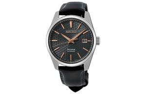 SEIKO Часы Mechanical Movement Genuine Leather Strap Watch Unisex Black Dial SPB231J1