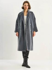 Bianco Lucci Межсезонное пальто в темно-сером цвете