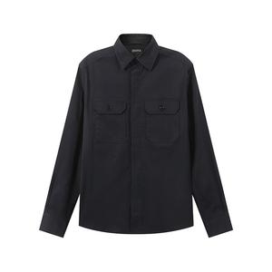 Рубашка Zegna из габардиновой ткани Ermenegildo Zegna, черный