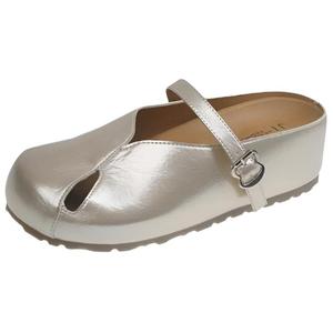 WUJI Женские противоскользящие устойчивые к запаху и истиранию закрытые тапочки Gold, цвет Gold