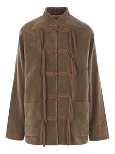 Бархатная куртка с застежкой-тогл Uma Wang, коричневый