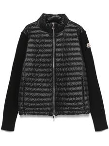 Куртка-стеганая с трикотажными рукавами Moncler, черный