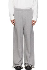 Mm6 Maison Margiela Серые спортивные штаны с вышитым логотипом