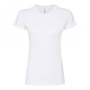 Tultex Женская футболка из тонкого джерси приталенного кроя, белый