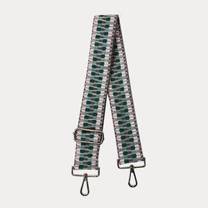 Женский вышитый ремень для сумки в сером/светло-розовом/зеленом цвете AHDORNED