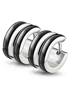 Bungsa Черные серьги-гвоздики