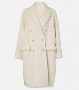 Двубортное пальто из смесовой альпаки Brunello Cucinelli, Panama