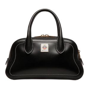 BALLY Женская сумка из зерненой козьей кожи черная