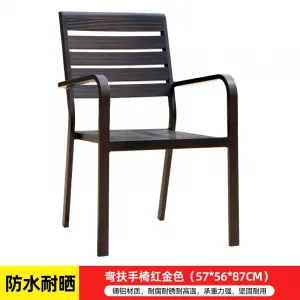 Комплект стульев Green Waterс прямыми подлокотниками, 2 предмета, 57x56x87 см, бронза