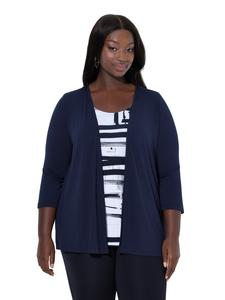 Ulla Popken Темно-синяя футболка