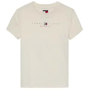 Футболка с коротким рукавом Tommy Jeans US Linear Slim Fit, бежевый