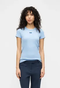 Простая футболка, базовая футболка Hugo, Open Blue