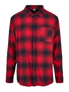 Рубашка Urban Classics Regular fit Button Up, красный/черный
