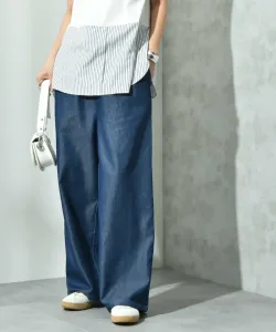 Светлые джинсовые широкие брюки Interplanet, цвет Navy