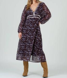 Платье-миди Laurie Prairie с цветочным принтом ирисового цвета LUCCA, цвет iris floral