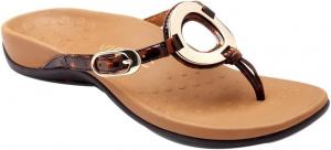 Женские сандалии Vionic Rest Karina с задней ремешкой - удобные женские сандалии на мягкой подошве с трехзонным комфортом, ортопедической стелькой с поддержкой свода стопы, средняя и широкая посадка, Tortoise