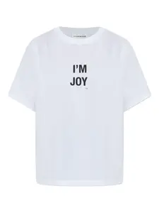 Футболка с графичным принтом Victoria Beckham, белый