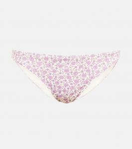 Плавки бикини с цветочным принтом и низкой талией Tory Burch, Pink Tonal Ditsy