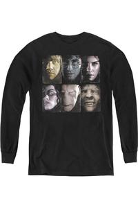 Футболка с Гарри Поттером для молодежи, длинный рукав Gildan, черный