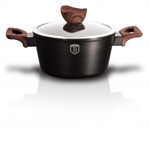 Кастрюля Berlingerhaus с мраморной поверхностью 20 см Ebony Line Rosewood BH-1716