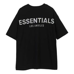 Футболка Fear of God Essentials LA Short Sleeve T-Shirt 'Black White' FOG-SS20-004, черный