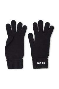 Детские перчатки из смесовой шерсти Boss, черный