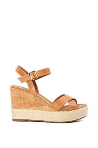 «Добрейшие» кожаные туфли на танкетке Dune London, коричневый