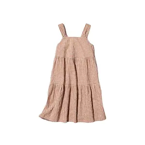 Платье SS25 для детей 3-7 лет UNIQLO, 35 Light Umber