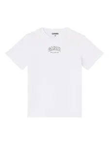 Футболка с логотипом Ganni, белый