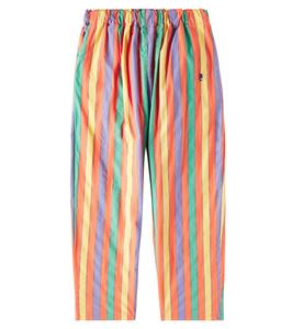 Полосатые брюки из смесовой хлопчатобумажной ткани Bobo Choses, красный