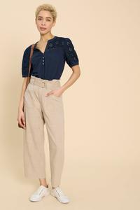 Микс-Топ Bella с вышивкой White Stuff, синий