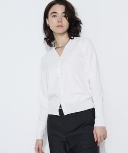 Хлопковый эластичный кардиган с V-образным вырезом Comme Ca, цвет 02: Off-White