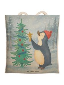 Mr. & Mrs. Panda Сумка для покупок, пингвин, дизайн рождественской елки без    белого цвета