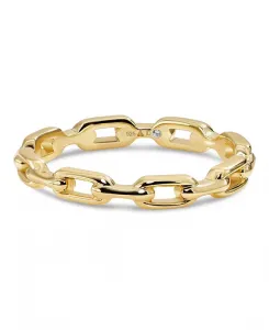 Кольцо-Звено из позолоченного серебра 925 пробы, размер 9 Devata, gold