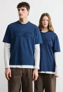 Классическая футболка с круглым вырезом и логотипом, базовая футболка Tommy Jeans, Dark Night Navy