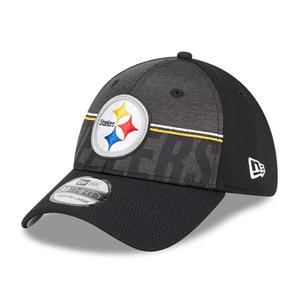 Мужская черная кепка New Era Pittsburgh Steelers 2023 NFL Training Camp 39THIRTY Flex Fit Hat