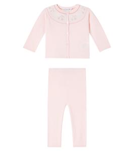Комплект Baby Jenny из шерсти и кашемира: свитер и штанишки Bonpoint, MULTICO ROSE FARD