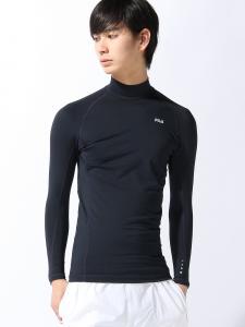 (M) FILA Однотонный компрессионный компрессионный топ с длинным рукавом и высоким воротником.