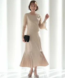 Свадебное платье-русалка с плиссировкой, платье для встречи выпускников, вечернее платье Pourvous, цвет Beige