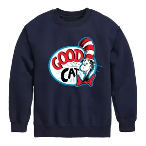 Флисовая толстовка с надписью «Добрый кот» от Dr. Seuss для мальчиков 8-20 лет Licensed Character, синий