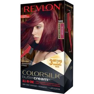 Colorsilk Buttercream All in One Роскошная краска для волос 36RB Красный бордовый яркий цвет Revlon