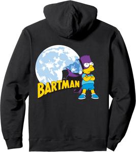 Американская толстовка с капюшоном Симпсоны Бартман Наблюдатель 01 белого цвета The Simpsons