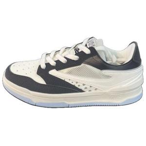 Кеды, скейтборд обувь женская низкая микрокристаллическая белый/орто-черный Erke