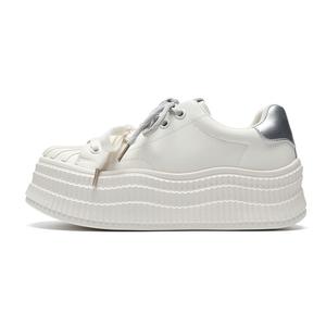 ZHR Женские низкие скейтерские кроссовки бежево-серебристые, цвет Beige Silver