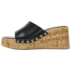 ZARA Тапочки-слайды женские, износостойкие, черные