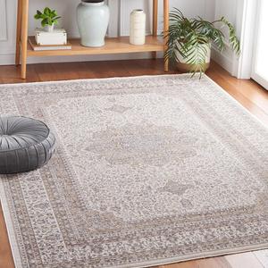 Ковер SAFAVIEH, 275 x 366 см, Harlow Collection, Ivory & Grey Beige, без ворса и простой в уходе, идеален для гостиной, столовой, спальни (HAR160A)