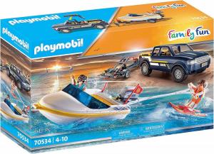Набор фигурок Family Fun 70534 Пикап с моторной лодкой Playmobil