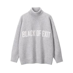 Свитер Unisex BLACK OF EXIT, светло-серый